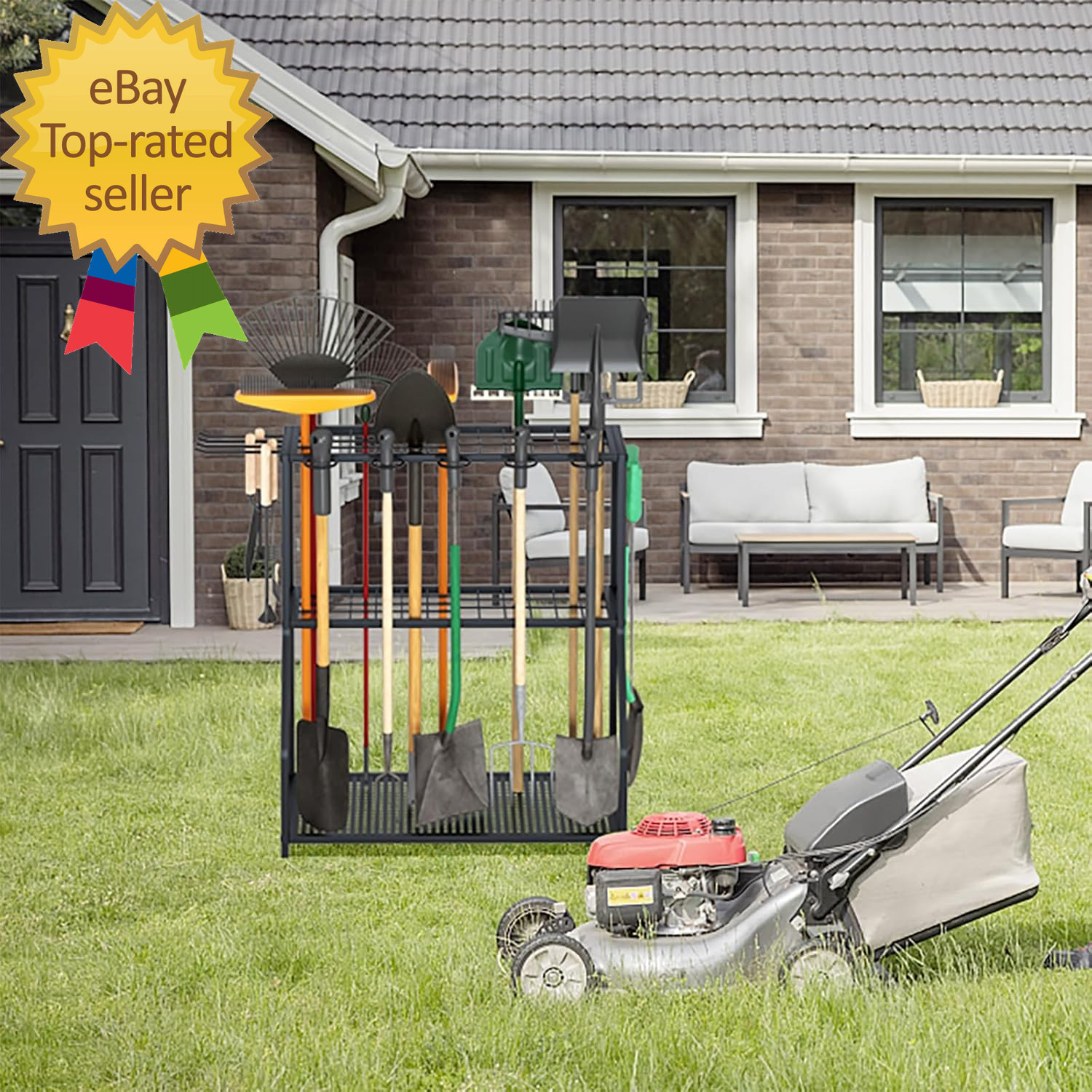 Garden Tool Organizer Yard Tool Storage Rack Garden Organizer Steel Yard Tool Ra