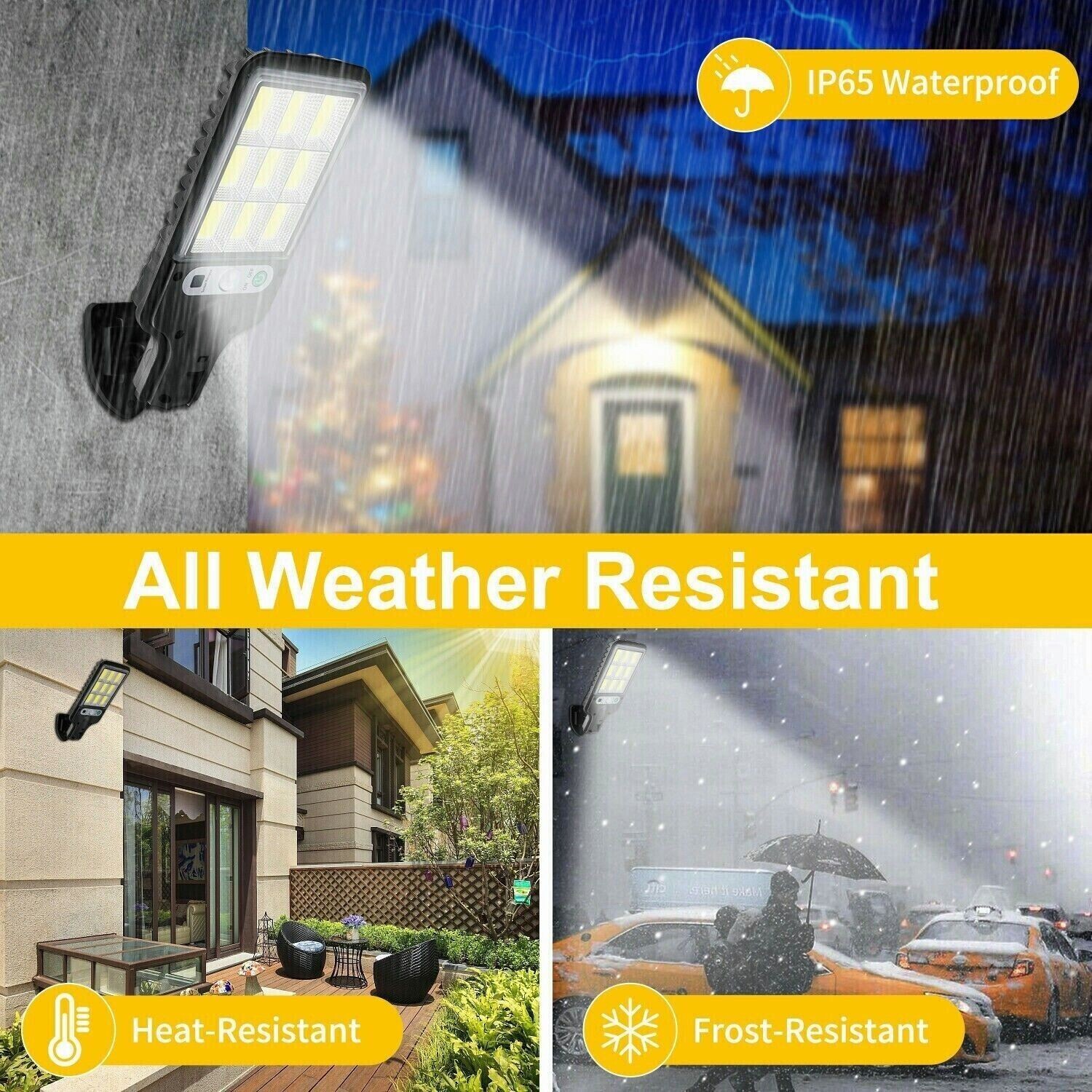 Outdoor Solar Wall Lights LED Motion Sensor Bright Flood Street Lamp 3 Modes