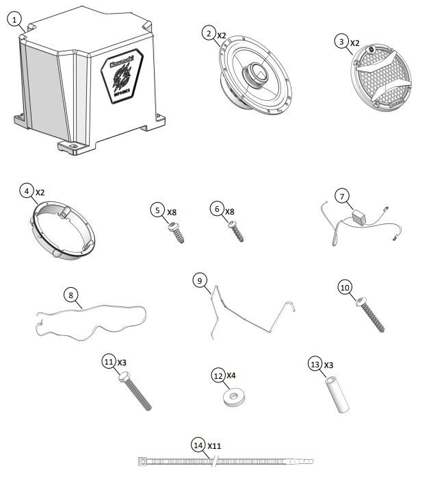 2024-2025 Genuine Kawasaki RIDGE HVAC XR Ranch Stage 2 Audio Upgrade 99994-1778