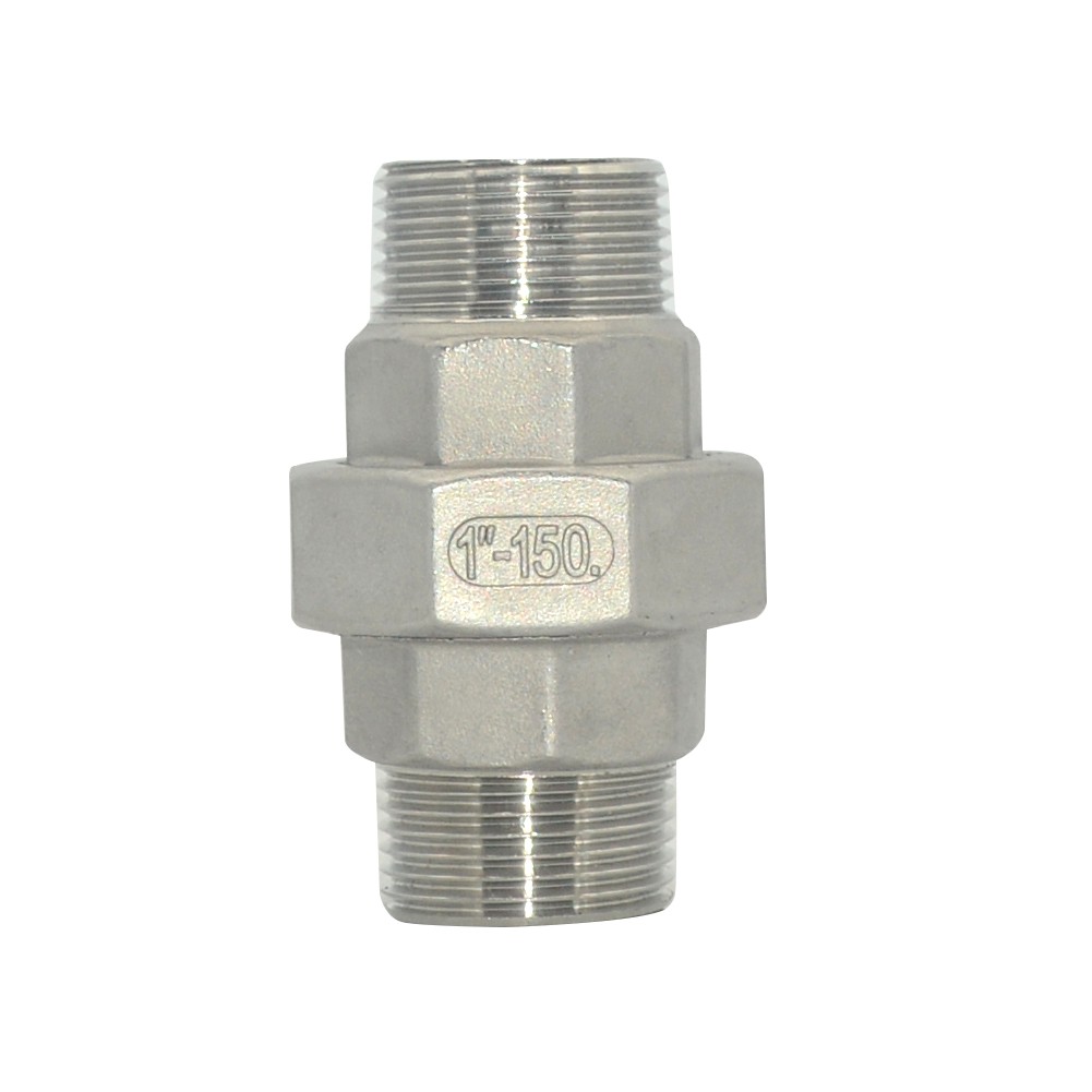 1" in NPT Male thread Malleable Straight Union Coupling Pipe Stainless Steel