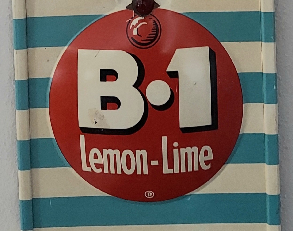 Original B1 Lemon Lime Tin Advertising Thermometer