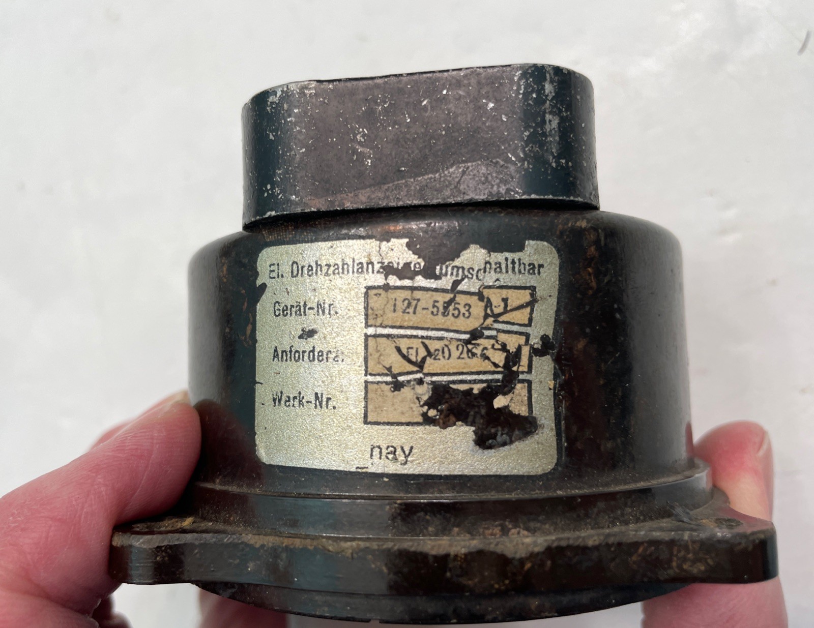 WWII German Luftwaffe Drehzahlanzeiger Fl.20266 electric tachometer