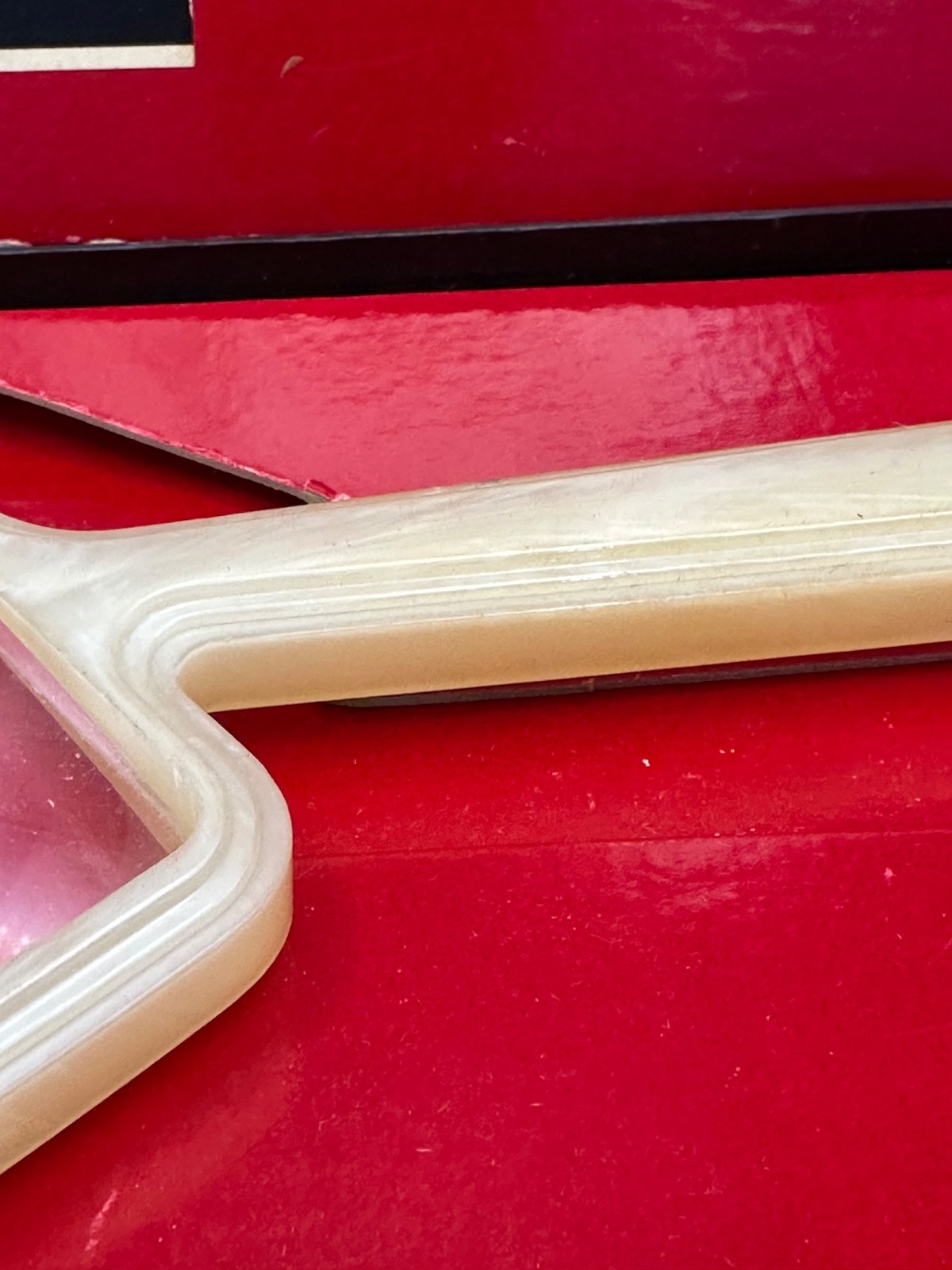 Vintage Bausch & Lomb Ivory 2”x3 7/8”Optical Magnifier Bakelite Magnifying Glass