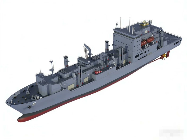 3D Printed kit 1/700 Lewis and Clark-class dry cargo ship‌ Uncoated