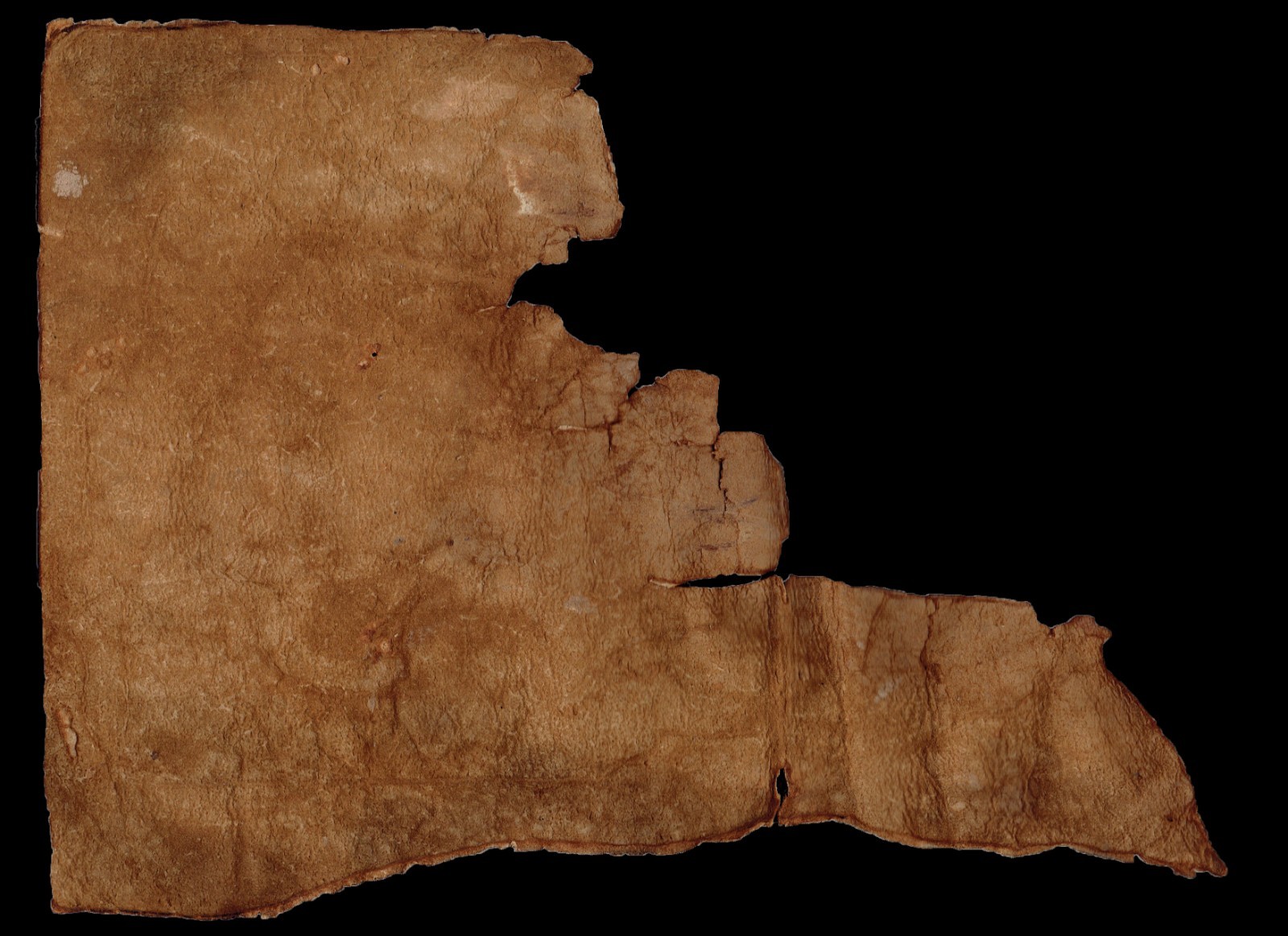 Rare 15thC Spanish Torah Fragment - Pre-Expulsion Deer Parchment - Inverted Nun