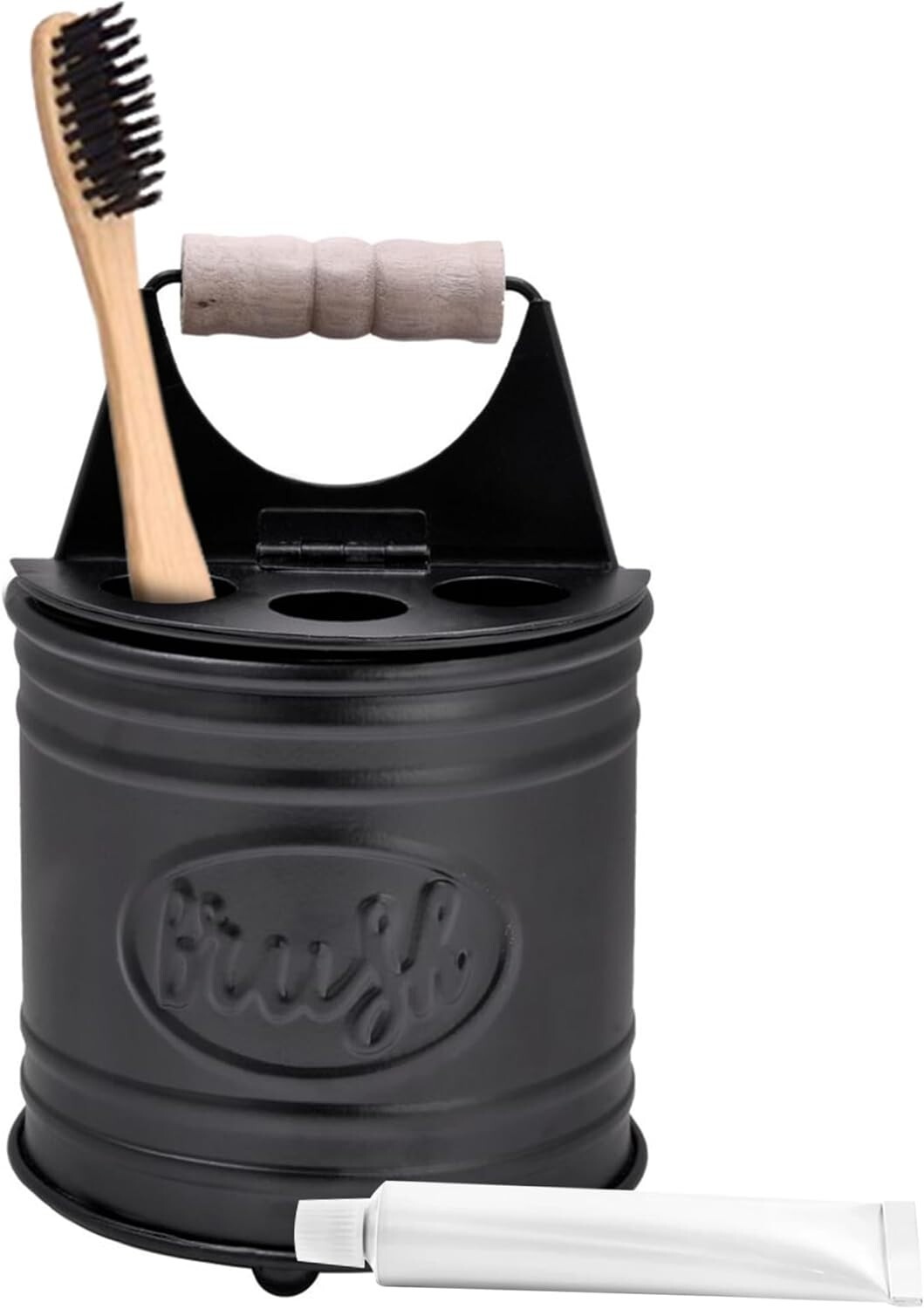 Autumn Alley Black Farmhouse Toothbrush Holders for Bathrooms, Rustic accessory