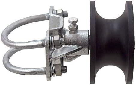 (4 Pack) 4" Round Post x 2 1/2" Round Gate Frame Premium Nylon Cantilever Roller