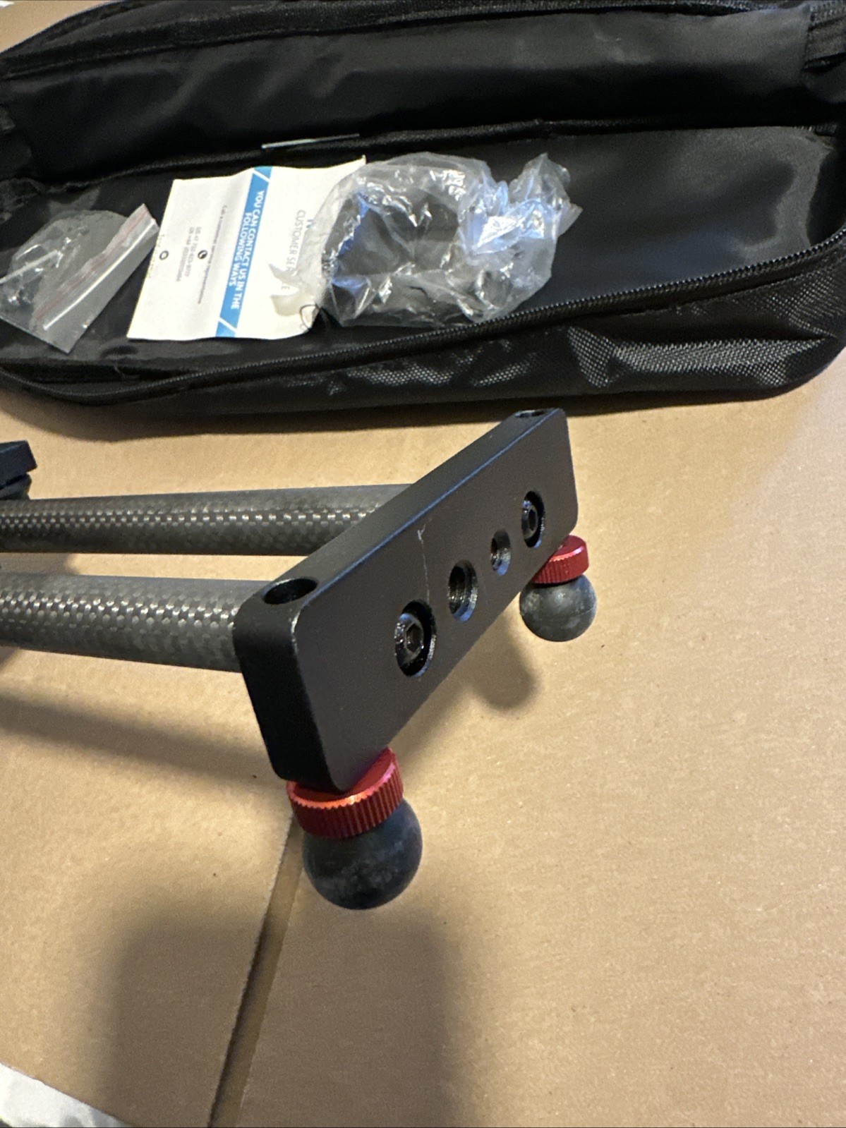 Neewer 16'' Camera Slider Carbon Fiber Dolly Rail for iPhone & Android