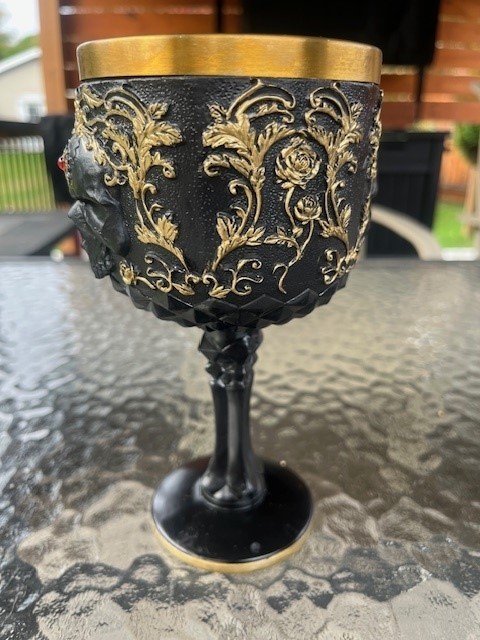 Gothic Noir Skull Goblet
