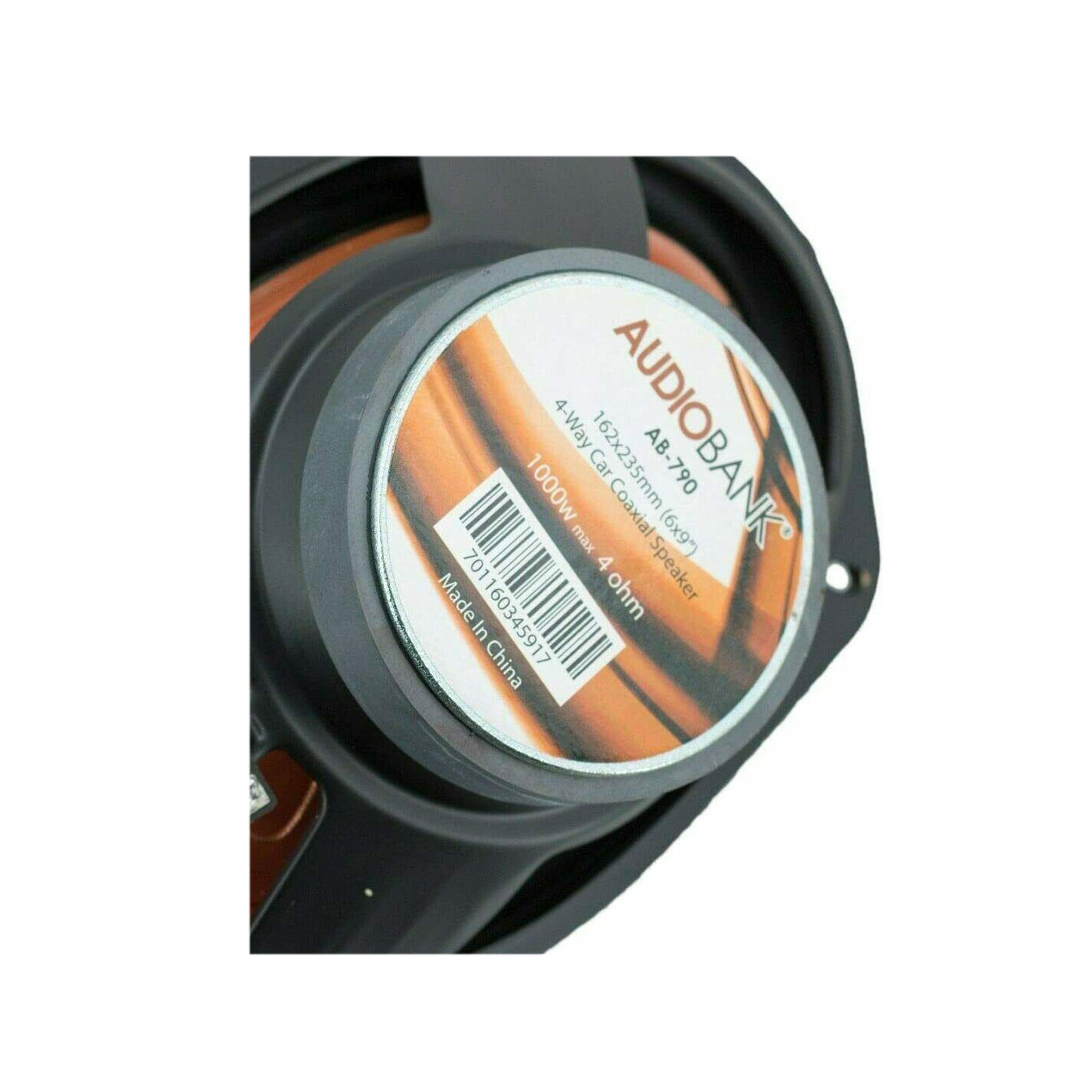 2x Audiobank AB-790 6"x9" 1000 Watt 4-Way Red Car Audio Stereo Coaxial Speakers