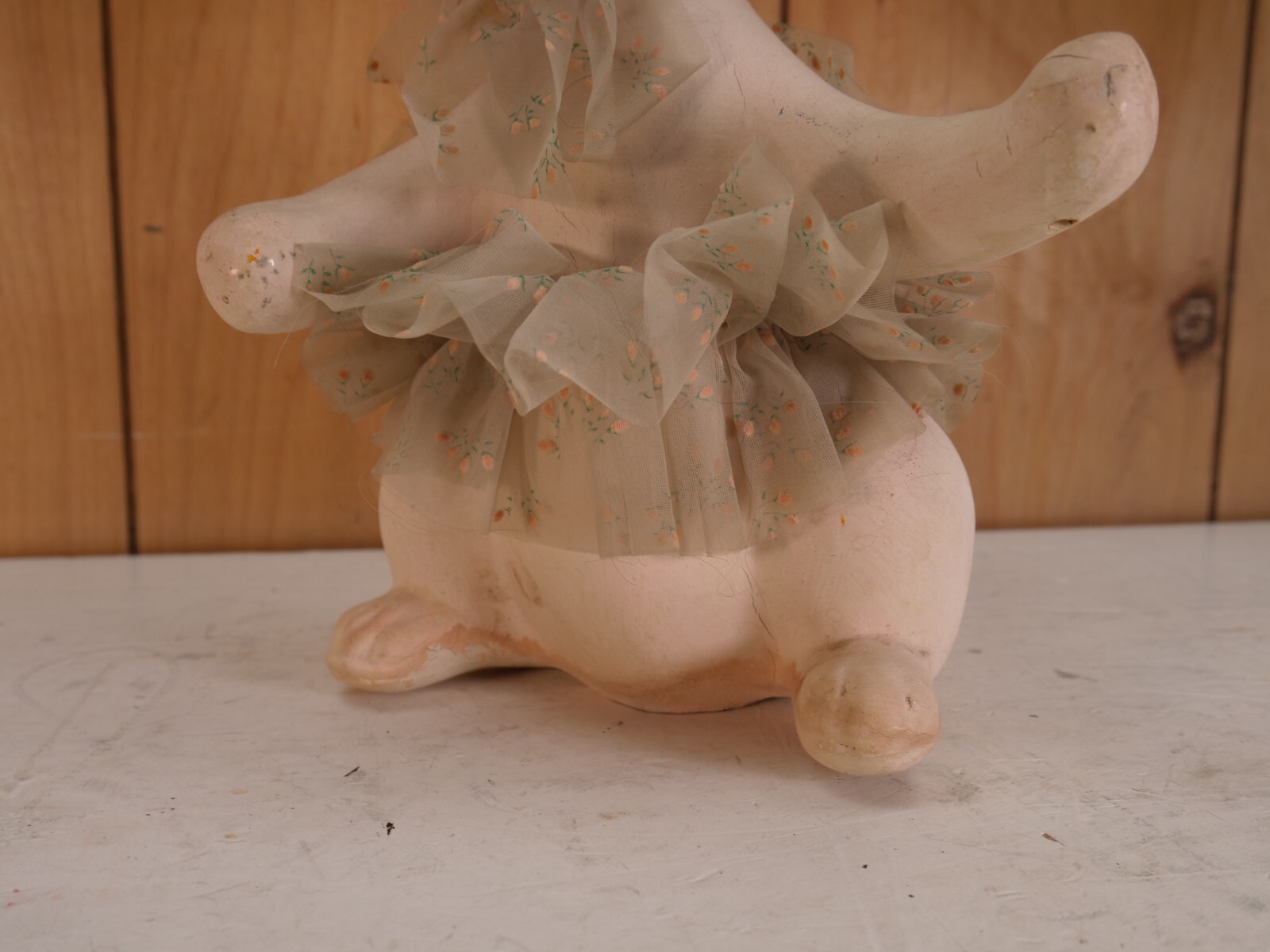 Vintage Hand Painted Large Easter Rabbit Statue RARE