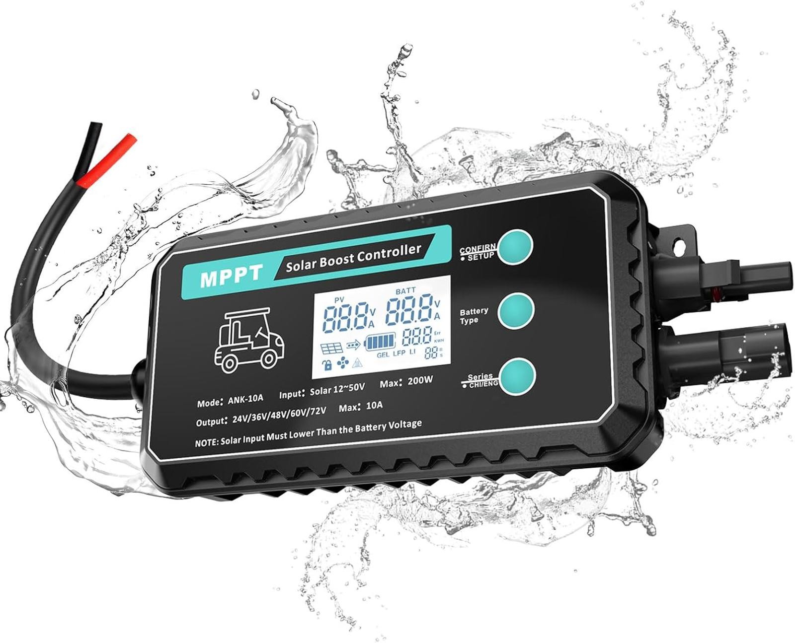 MPPT Solar Boost Controller for Solar Panels with MC4 Connector