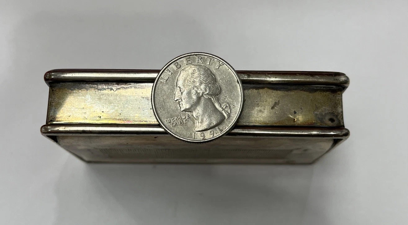 Vintage 925 Sterling Silver Cigarette Case, 97.3 g