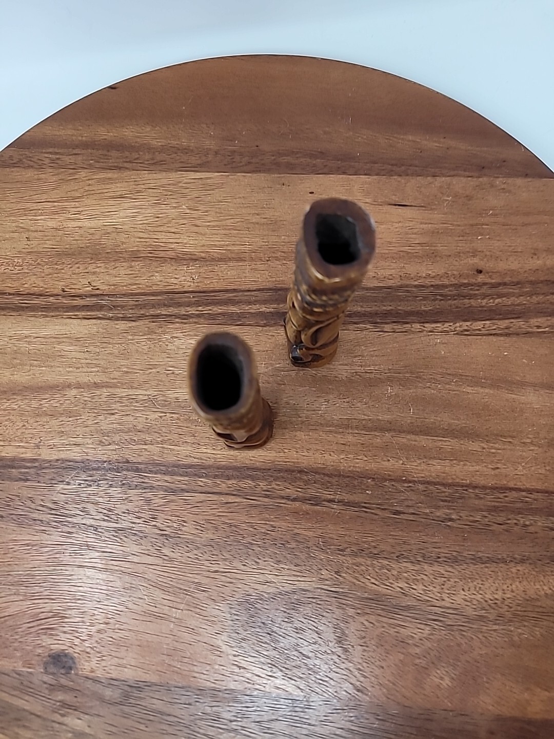 Two TIMOR Indonesian Bone Tribal Sculpture Organic Effigy