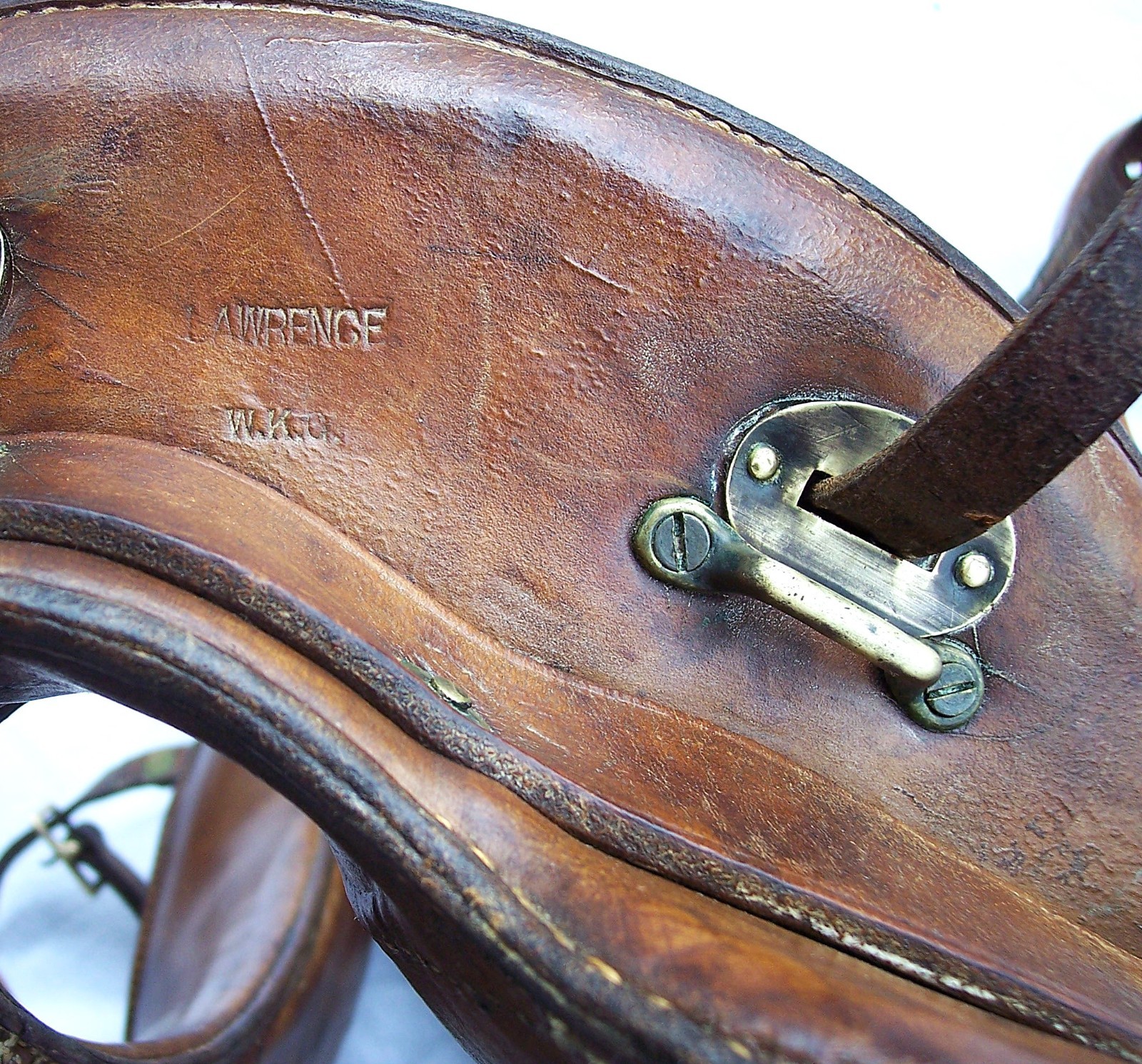 Antique US Cavalry Saddle Brass US Conchos Military McClellan 11" Seat Marked