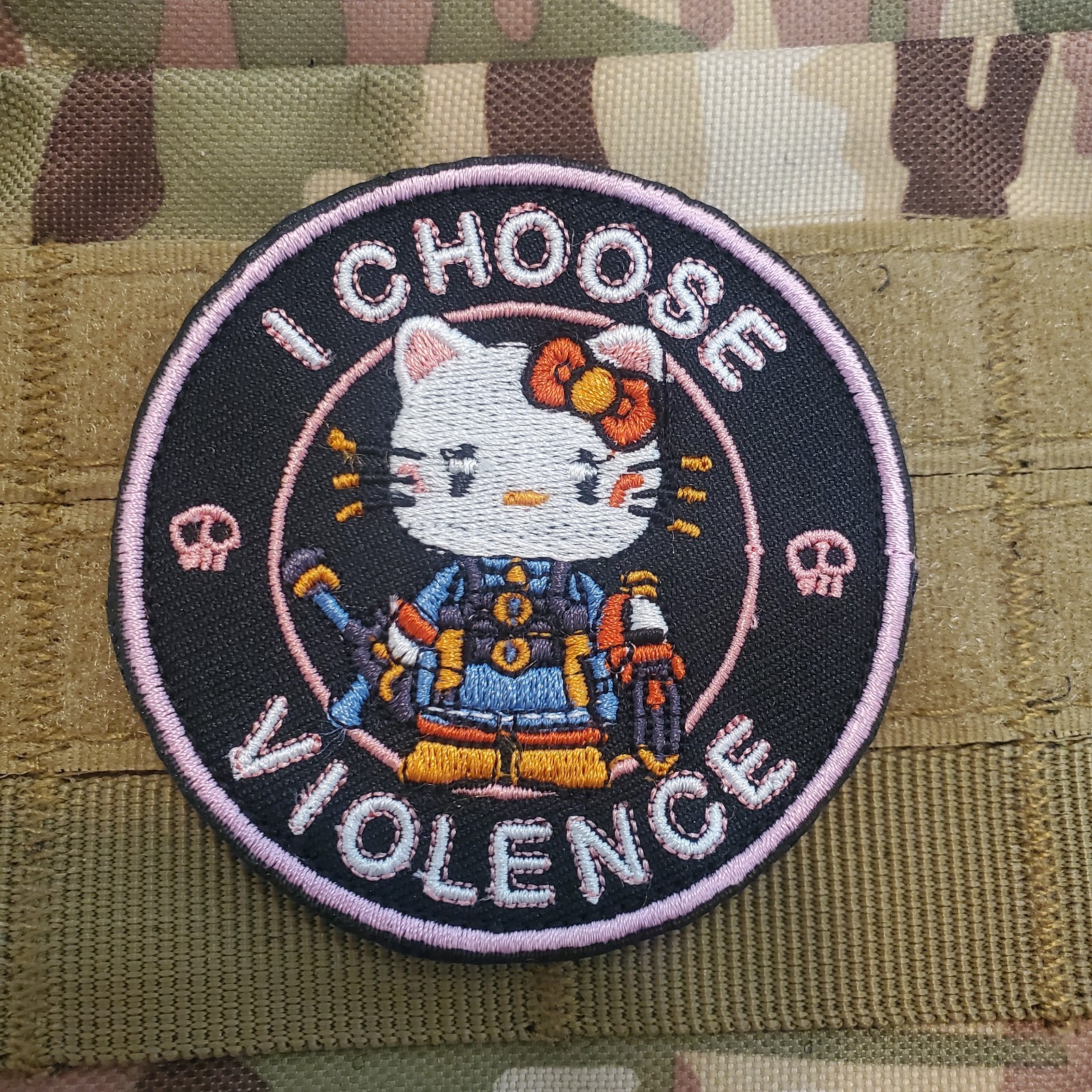 I CHOOSE VIOLENCE Sarcastic Tactical Morale Patch Hook and Loop