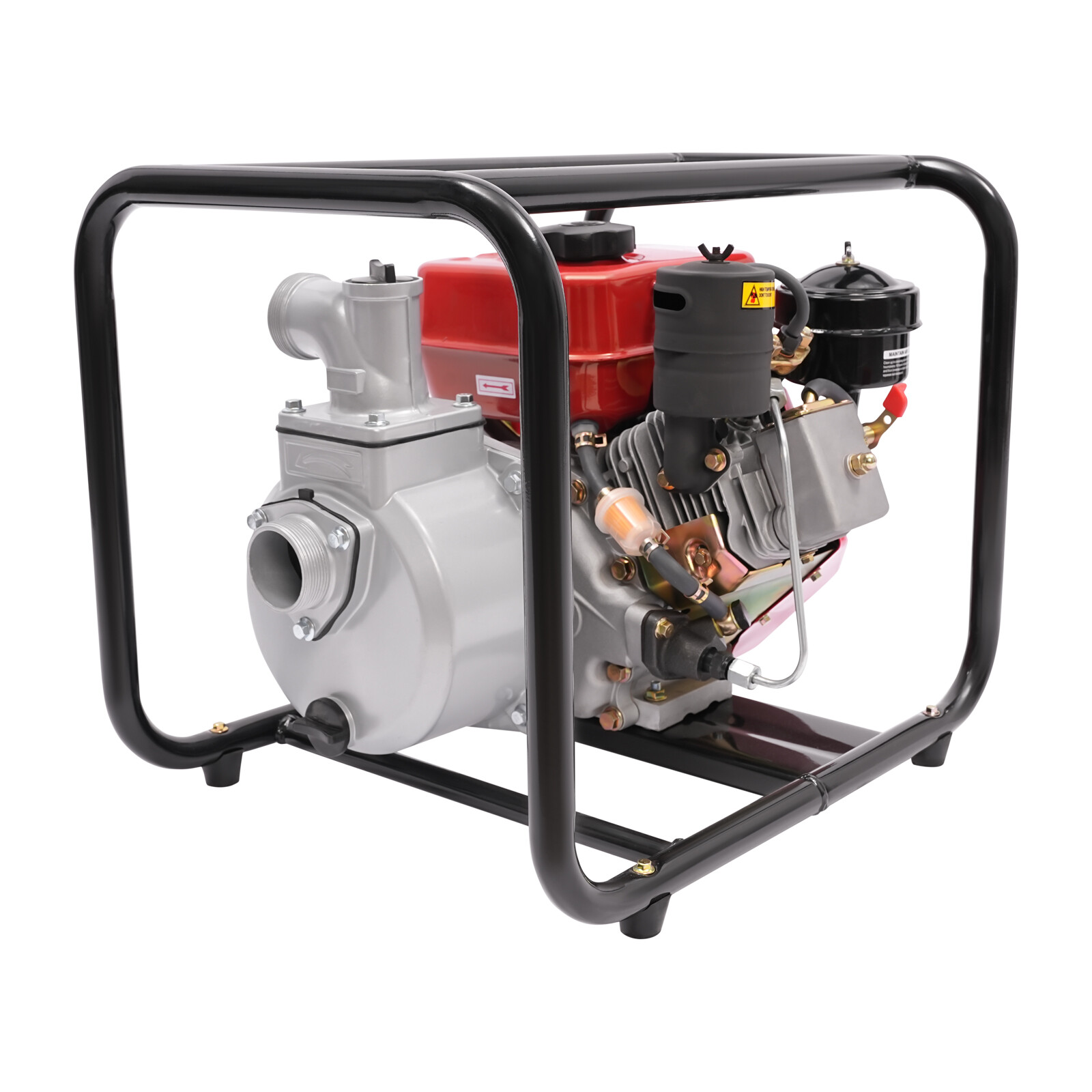 4L 2 inch Water Pump Water Transfer Pump 4-Strok Diesel Water Pump + Water Pipe