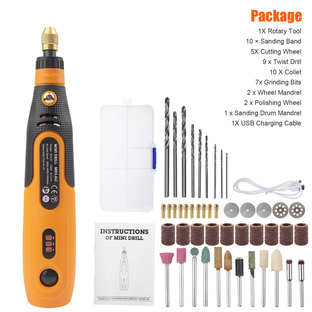 48PCS Abrasive Rotary Tool Accessories Grinding Sanding Cutting Polishing Set US