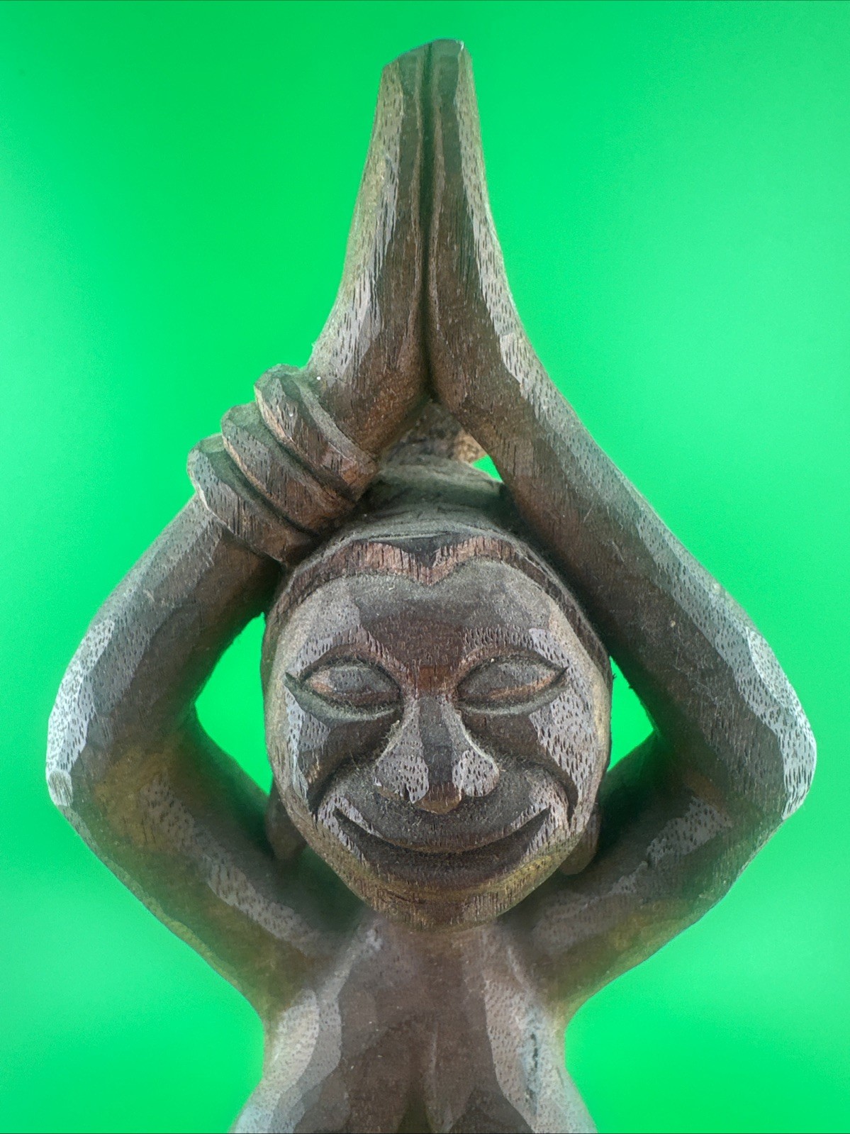 Amazing Hand Carved Vintage African Woman 10” Signed EF.F 68