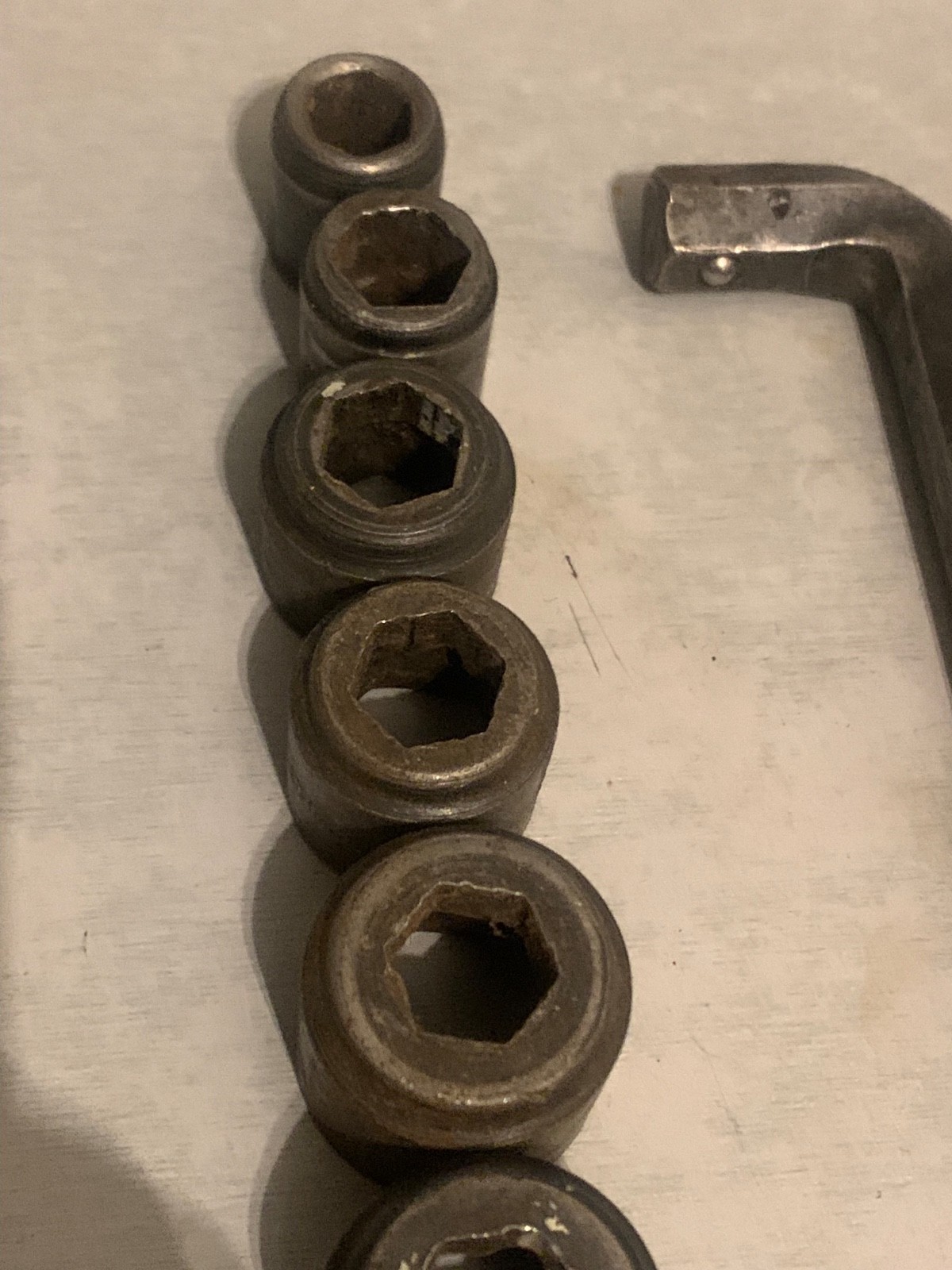 Hexall Socket Wrench Breaker Bar Set Hex Dr. 1/2-1" Sedgley Patented 1918 USA