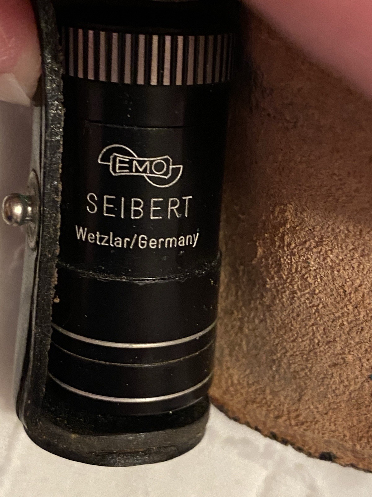 Vintage Seibert Wetzlar Germany Emoskop Pocket Loupe Scope W/ Case