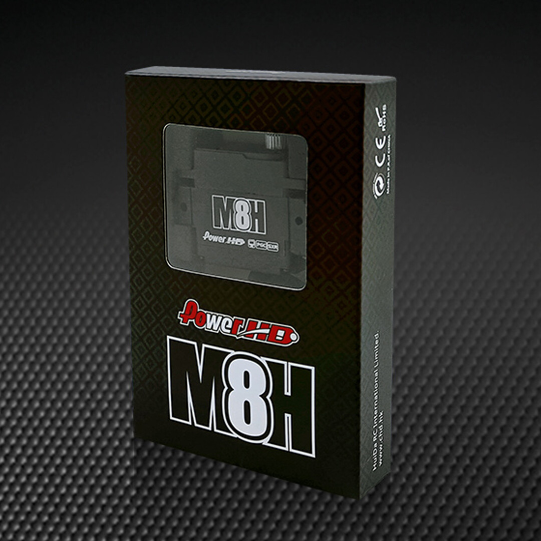 POWER HD M8H Coreless Motor 118.0oz / 0.065sec Titanium & Steel Gear Micro Servo