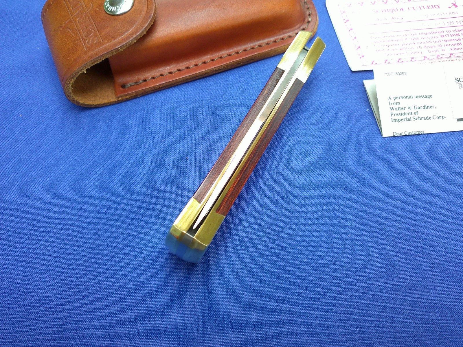 Schrade Uncle Henry LB7 Bear Paw USA Lock Back Pocket Knife w/Sheath NIB