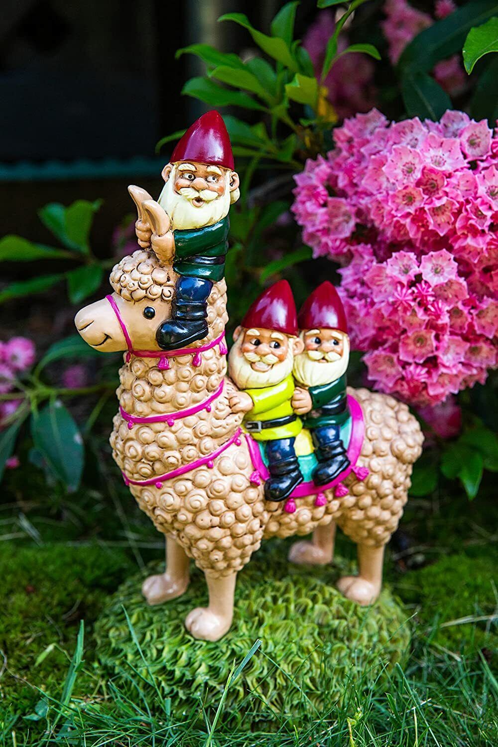 Funny Llama Garden Gnome – Cute Yard Statue, Indoor/Outdoor Décor – BigMouth