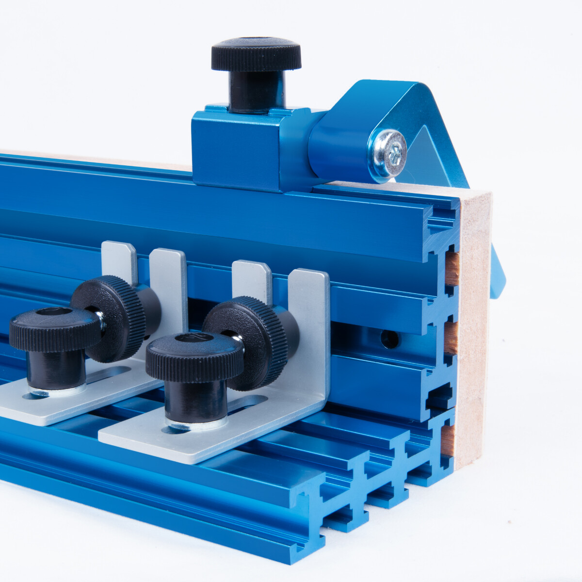 POWERTEC 3 x 24" Aluminum Multi T-Track Fence with Laser Measure Left to Right