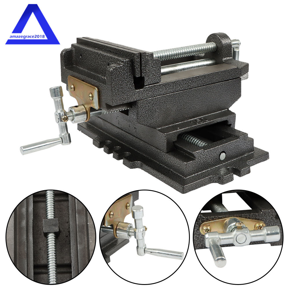 6" Cross Drill Press Vise Slide Metal Milling 2 Way Machine X-Y Clamp Heavy Duty