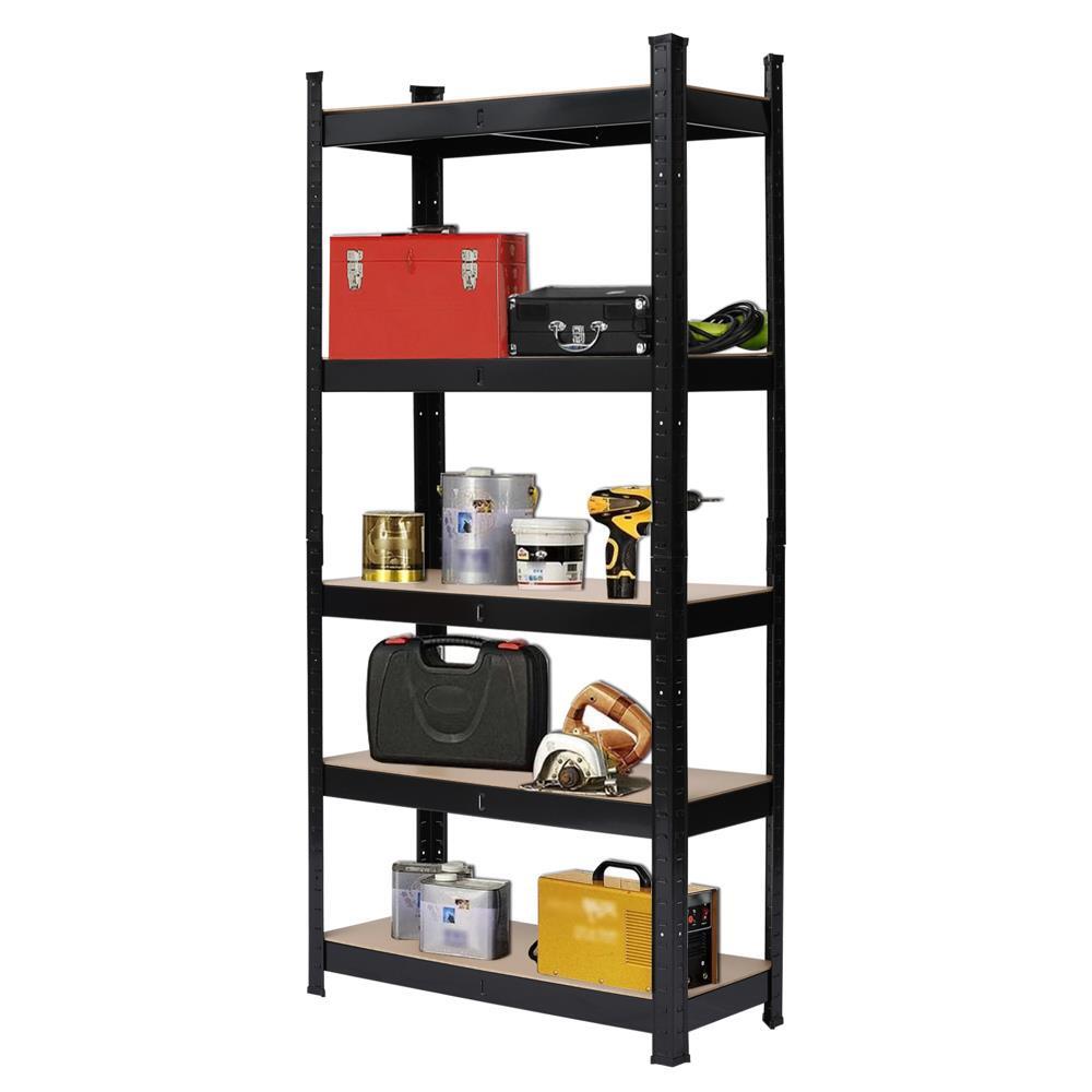 Heavy Duty Metal Muscle Rack Shelving Storage 43"W x 18"D x 71"H Garage 5 Shelf