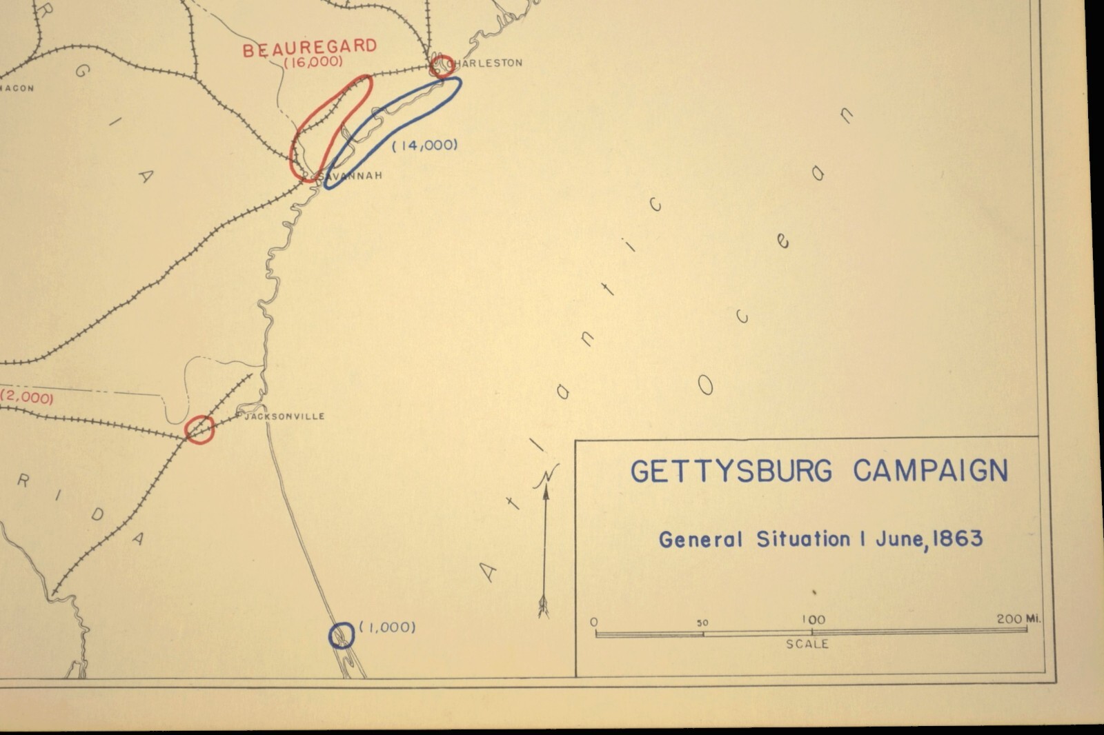 Overview Civil War Battlefield Map Army Positions Generals Situation June 1 1863