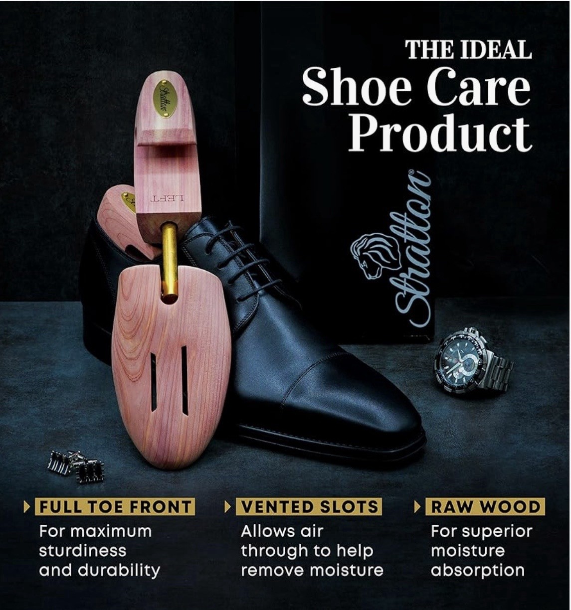 4 Pairs Cedar Shoe Tree - Shoe Trees for Men&Women, Sneakers, Widener&Shaper