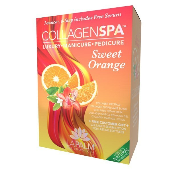 LA PALM Collagen Spa 6 Step Manicure/Pedicure Kit -Choose From 6 luxury SCENTS!