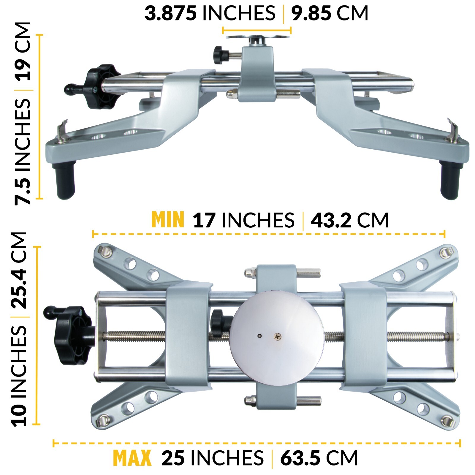 3D DSP Wheel Alignment Wheel Clamp with Adapter for Magnetic Gauges (2 Pack Set)