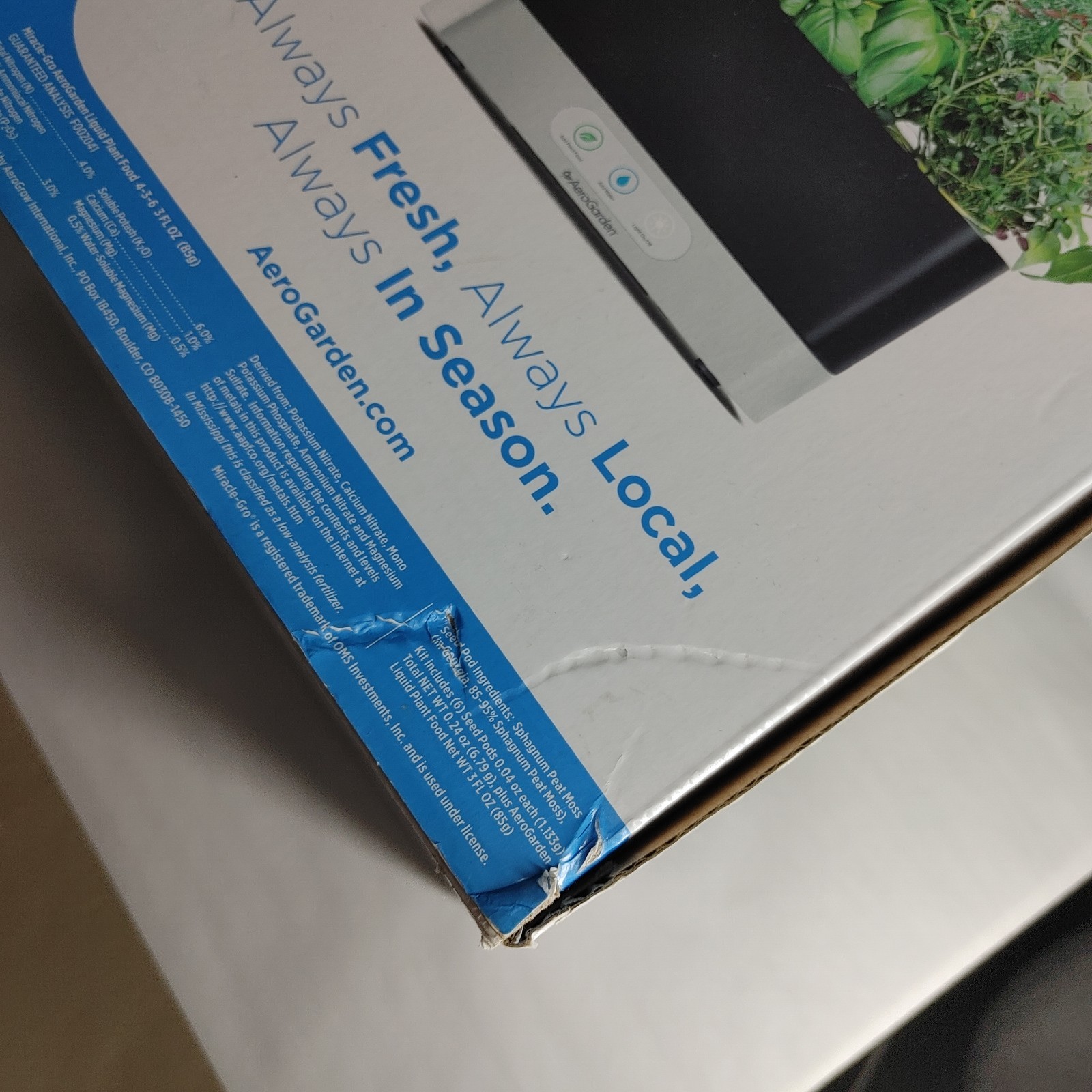 Aerogarden In-Home Garden System Harvest 6 Pods (Opened Box)