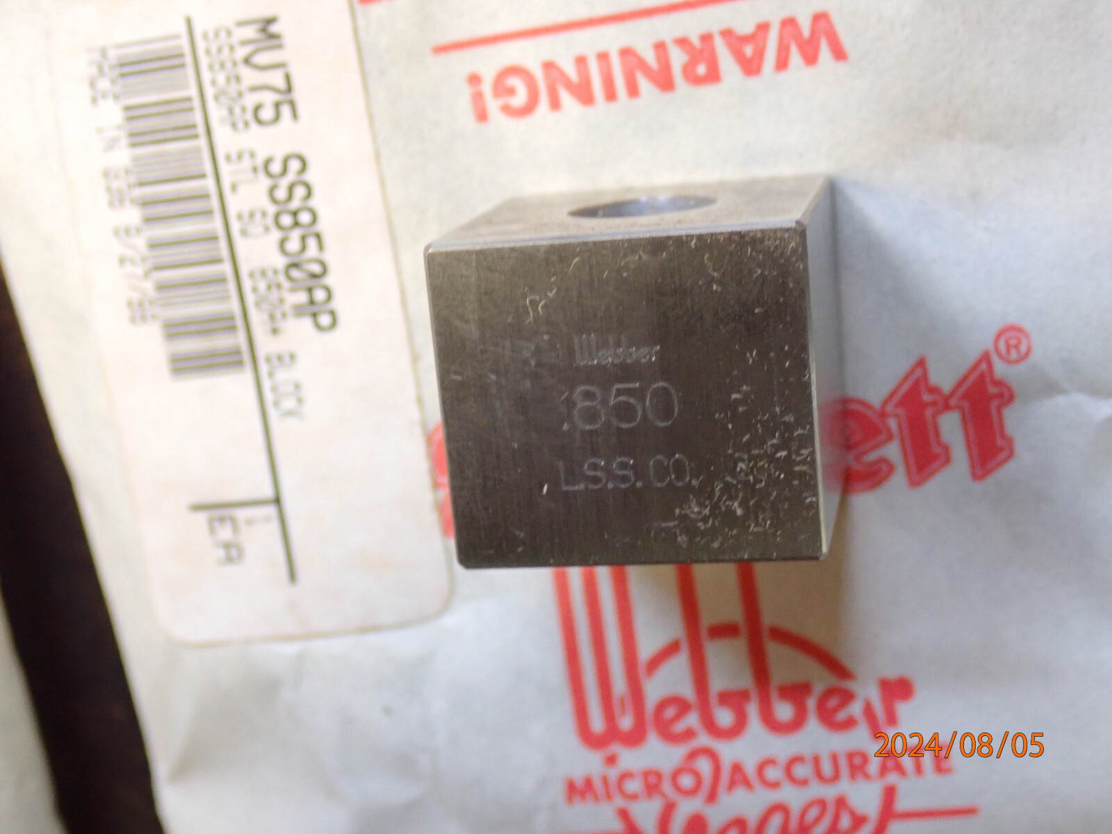 3 NEW OLD STOCK STARRETT WEBBER .850 GAGE BLOCKS GAUGE MACHINIST TOOLING