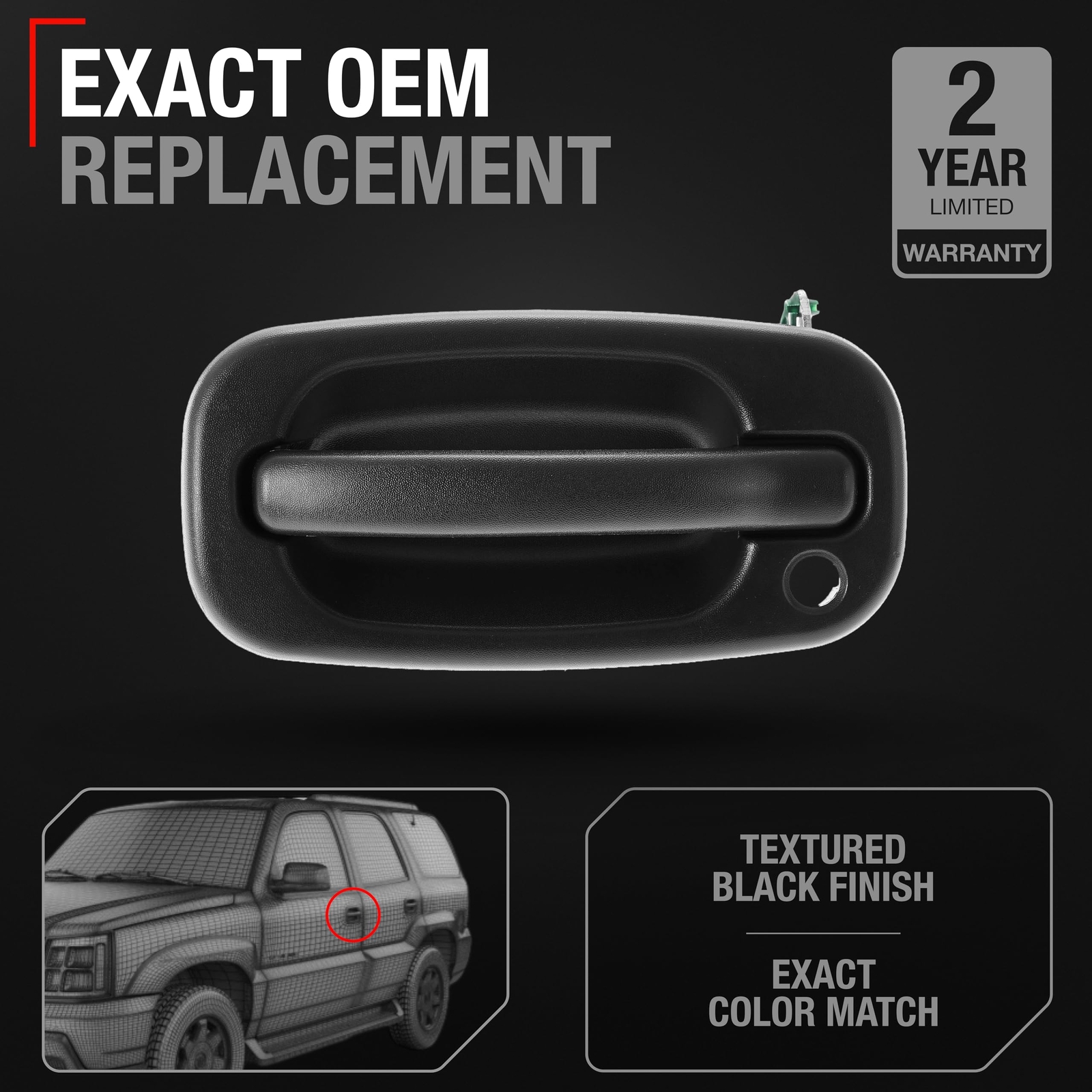 150349 Exterior Front Left Side Door Handle 1999-2007 Chevy, GMC & Cadillac