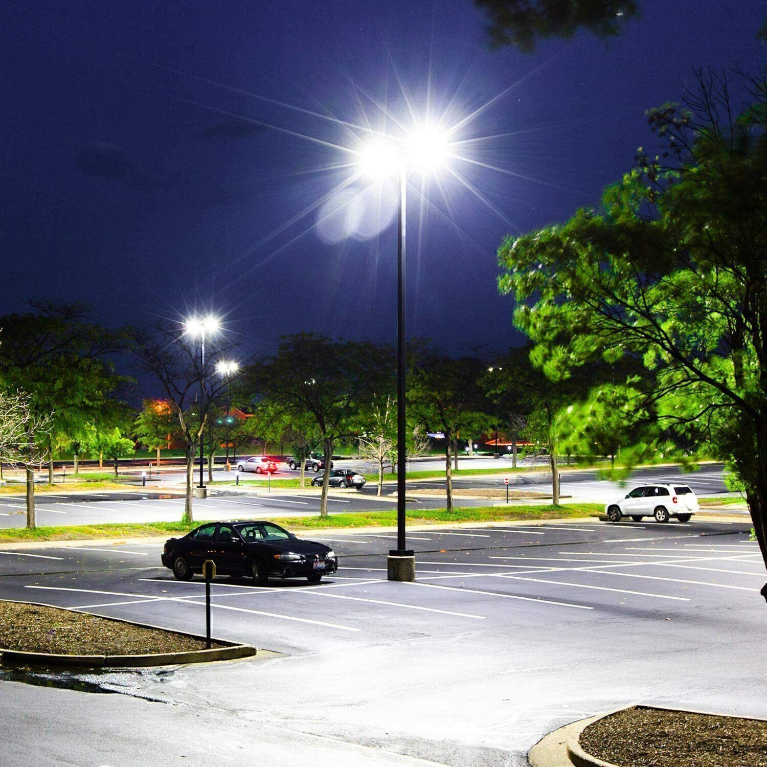 400W LED Shoebox Pole Light Commercial Parking Lot Street Outdoor Lighting 5000K