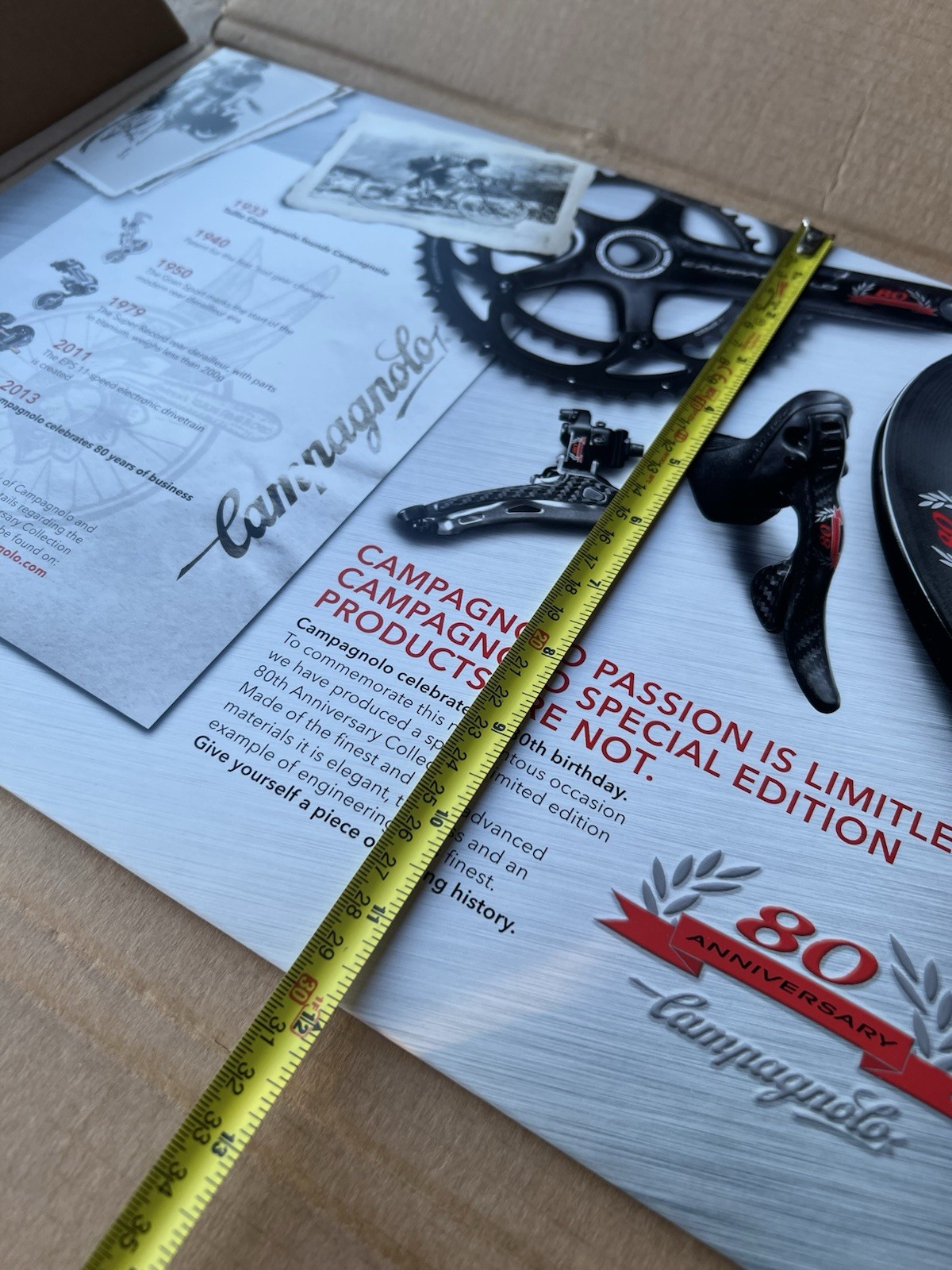 NOS Campagnolo 80th Anniversary Gruppo Shop Dealer Counter Top Poster 12 x 16