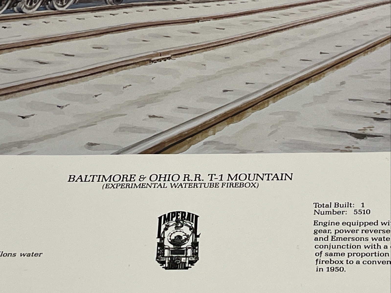 B&O Baltimore & Ohio Railroad R.R. T-1 Mountain Poster Print 25" x 18"
