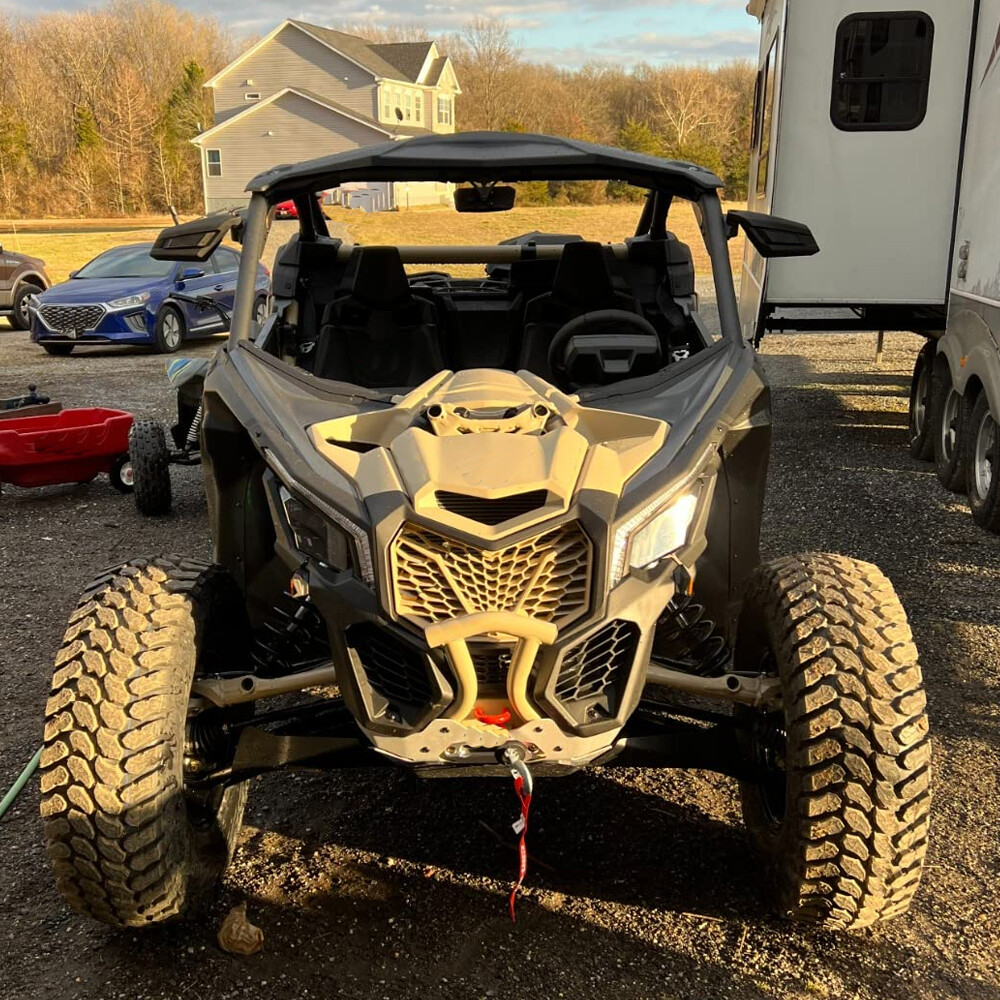 Kemimoto Rear Racing Side Mirrors For Can Am Maverick X3 Max Turbo R 2017-2024