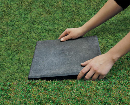12" x 12" Stomp Stone Landscaping Patio Paver Recycled Rubber Faux Natural Slate