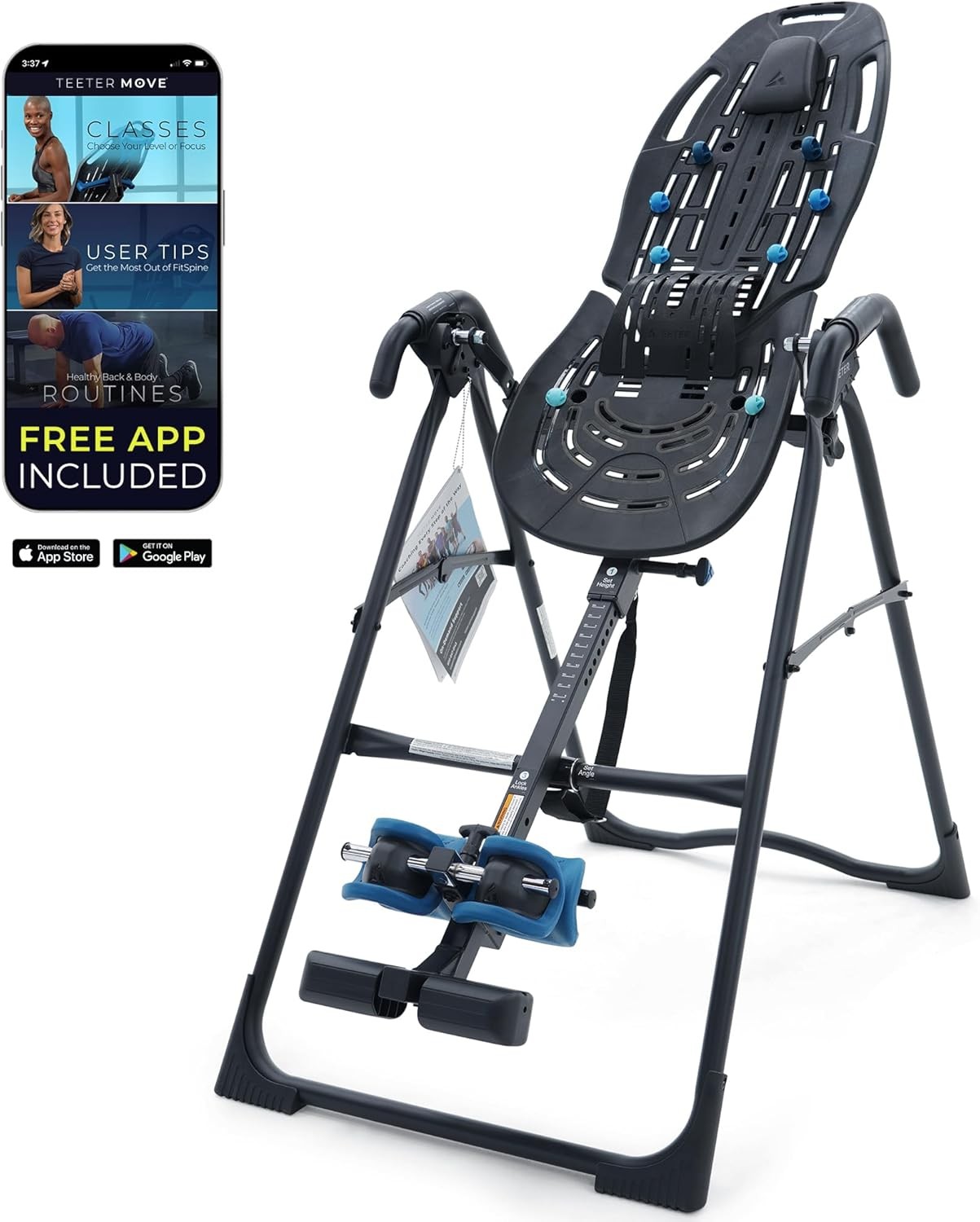 Teeter EP-560 Ltd. Inversion Table for Back Pain - BLACK