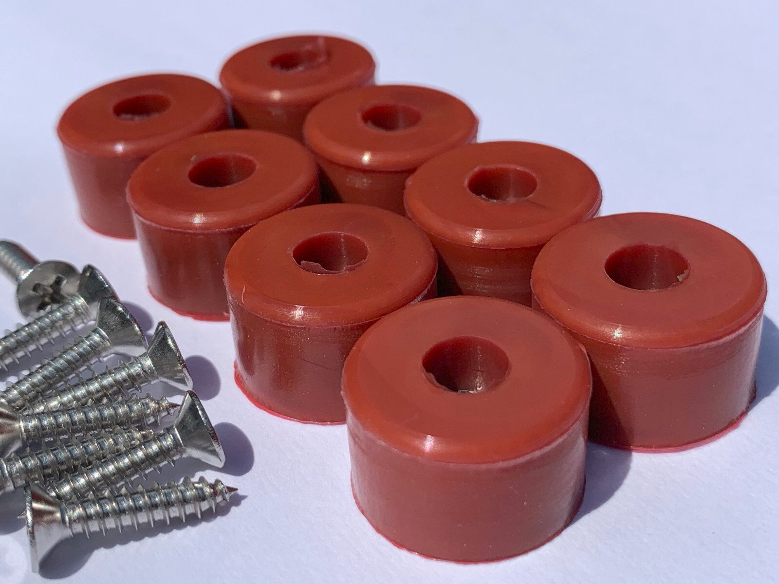 7/8" DIA Silicone Rubber Bumpers Black White Clear Brown Orange Red Blue Green