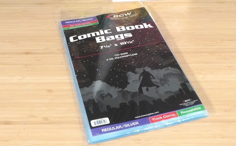50 - BCW Silver Thick Resealable 2MIL Poly Comic Book Bags & Backing Boards
