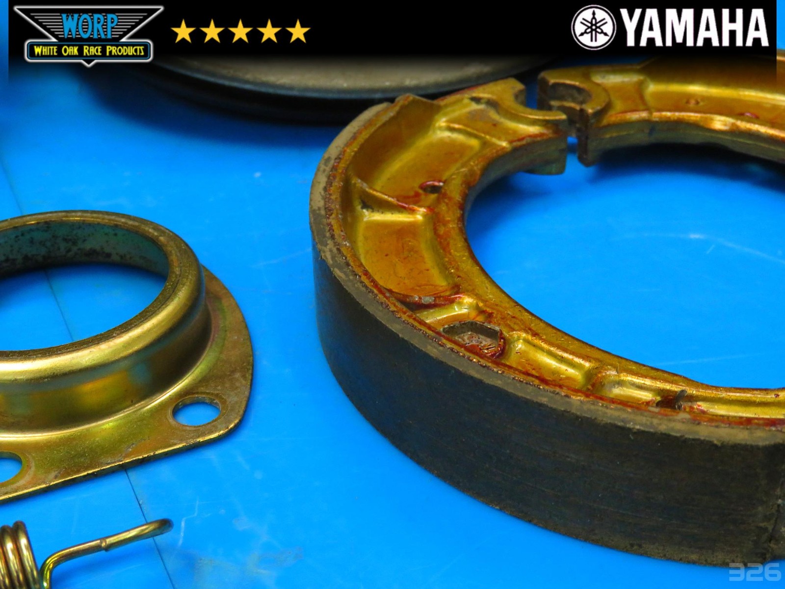 2002 YAMAHA BEAR TRACKER 250 REAR / BACK DRUM BRAKE PLATES SHOES ~ FOR PARTS