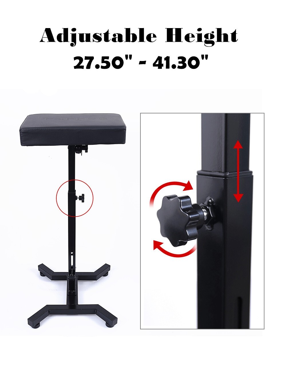 Tattoo Armrest Heavy Duty Adjustable Height and Angle Pad Size 13.78"x9.13"