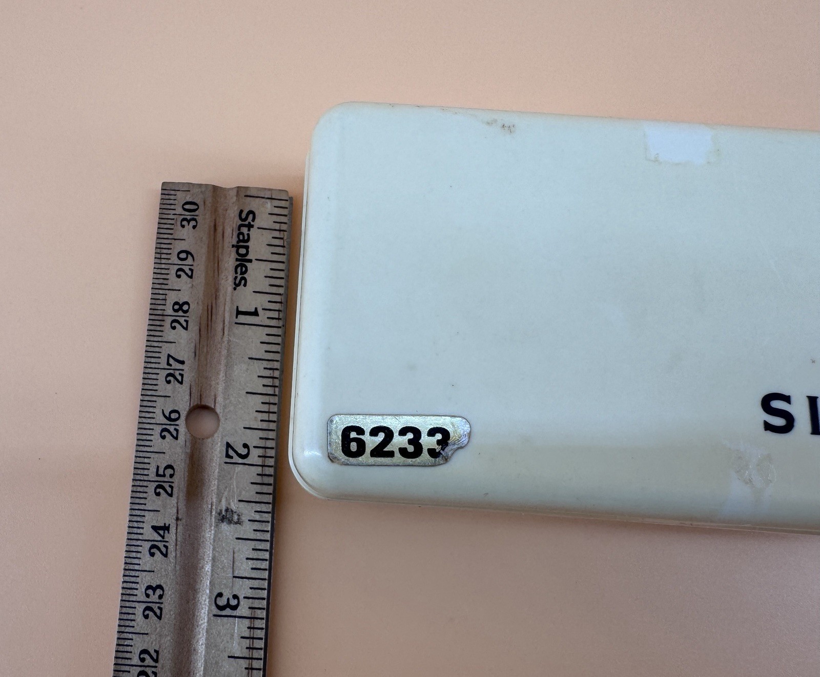 Vintage Ivory Plastic Singer Storage EMPTY BOX