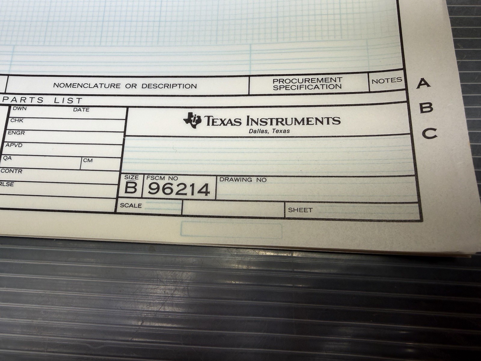 VINTAGE 1960'S TEXAS INSTRUMENTS GRAPH PAPER LOOSE LEAF 20 PAGES TI-7913L